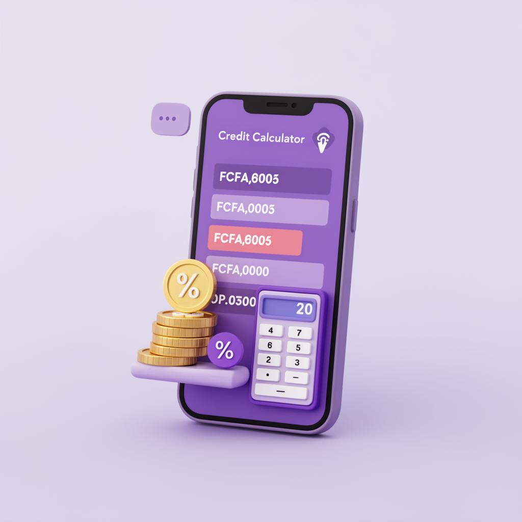 Simulateur de micro-crédit TOVPAY avec montants FCFA et taux